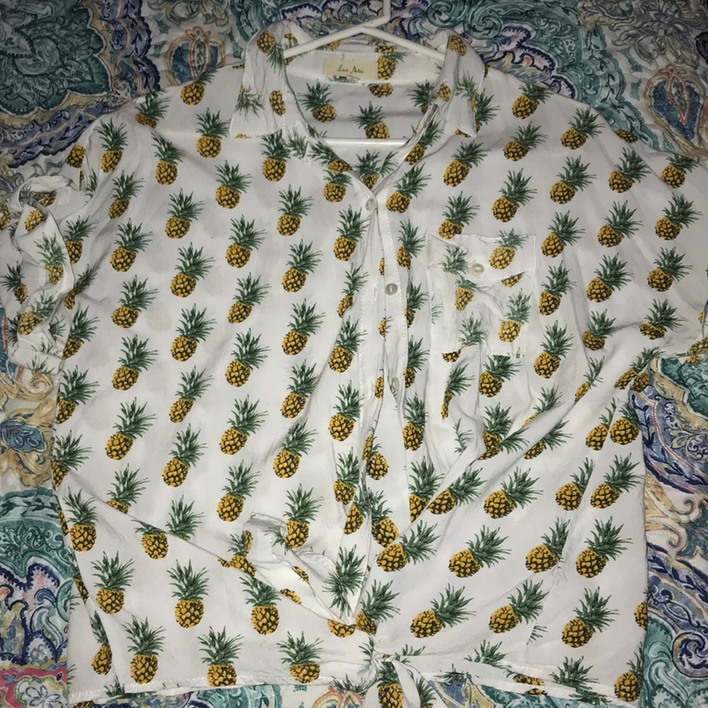 Pineapple Button Down with Tie